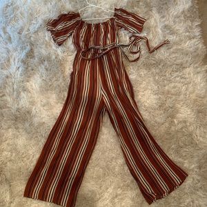 Off Shoulder Full Length Romper